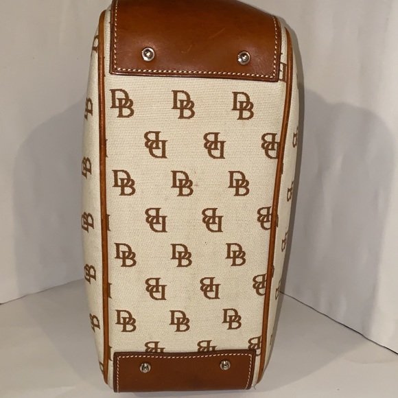 Dooney & Bourke DB Logo Canvas Satchel Crossbody - Picture 6 of 12